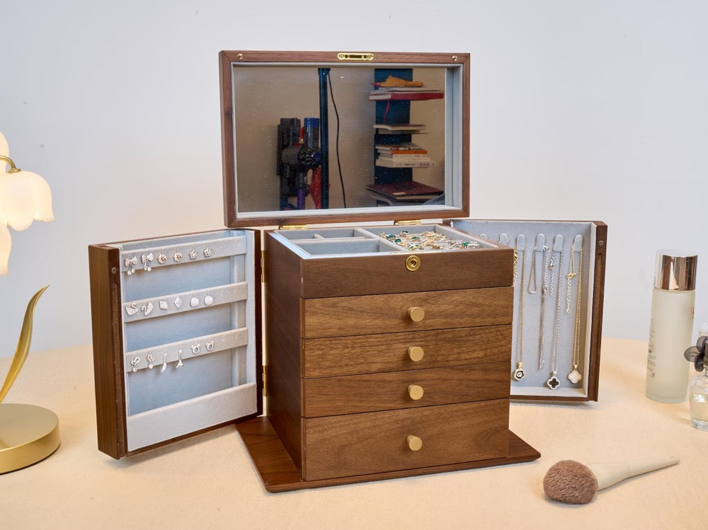 Unique Jewelry Box, Custom Large Jewelry Organizer, Handmade Birthday Gift for her, Bridesmaid Gift Idea