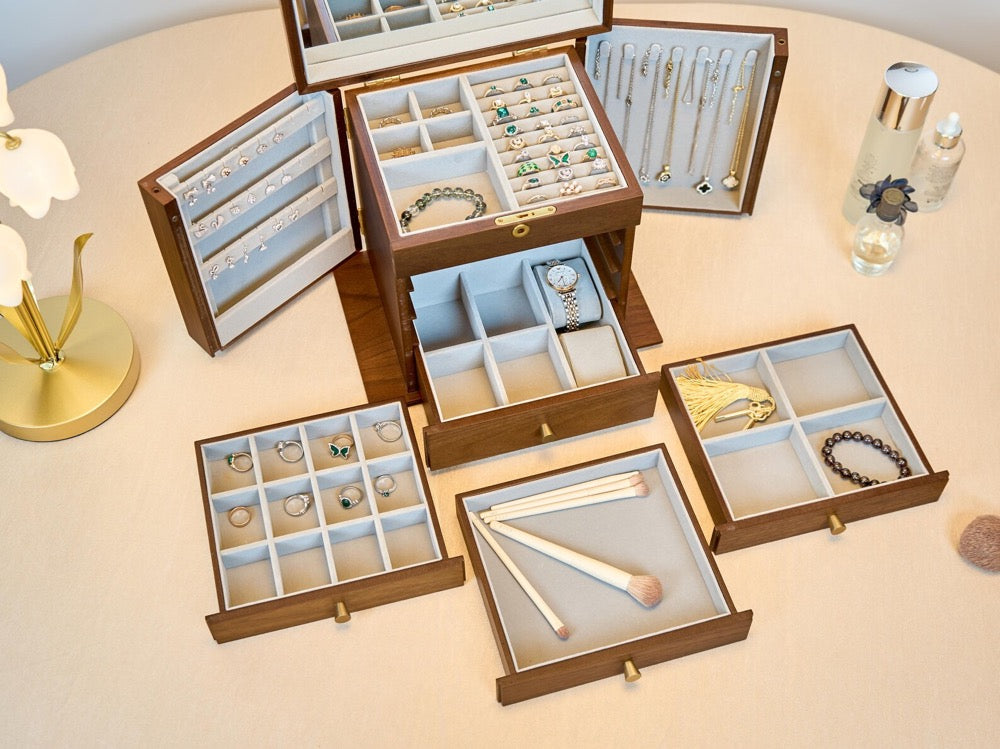 Unique Jewelry Box, Custom Large Jewelry Organizer, Handmade Birthday Gift for her, Bridesmaid Gift Idea