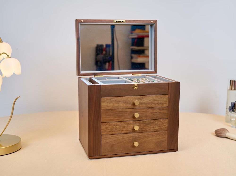 Unique Jewelry Box, Custom Large Jewelry Organizer, Handmade Birthday Gift for her, Bridesmaid Gift Idea