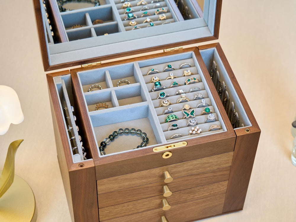 Unique Jewelry Box, Custom Large Jewelry Organizer, Handmade Birthday Gift for her, Bridesmaid Gift Idea